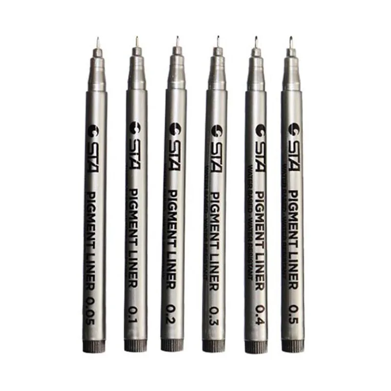 

1Pcs Marker Pen Fineliner Painting Supplies Numbers Brushes Pigment Liner Sketching Pens Black Waterproof Ink Multipurpose