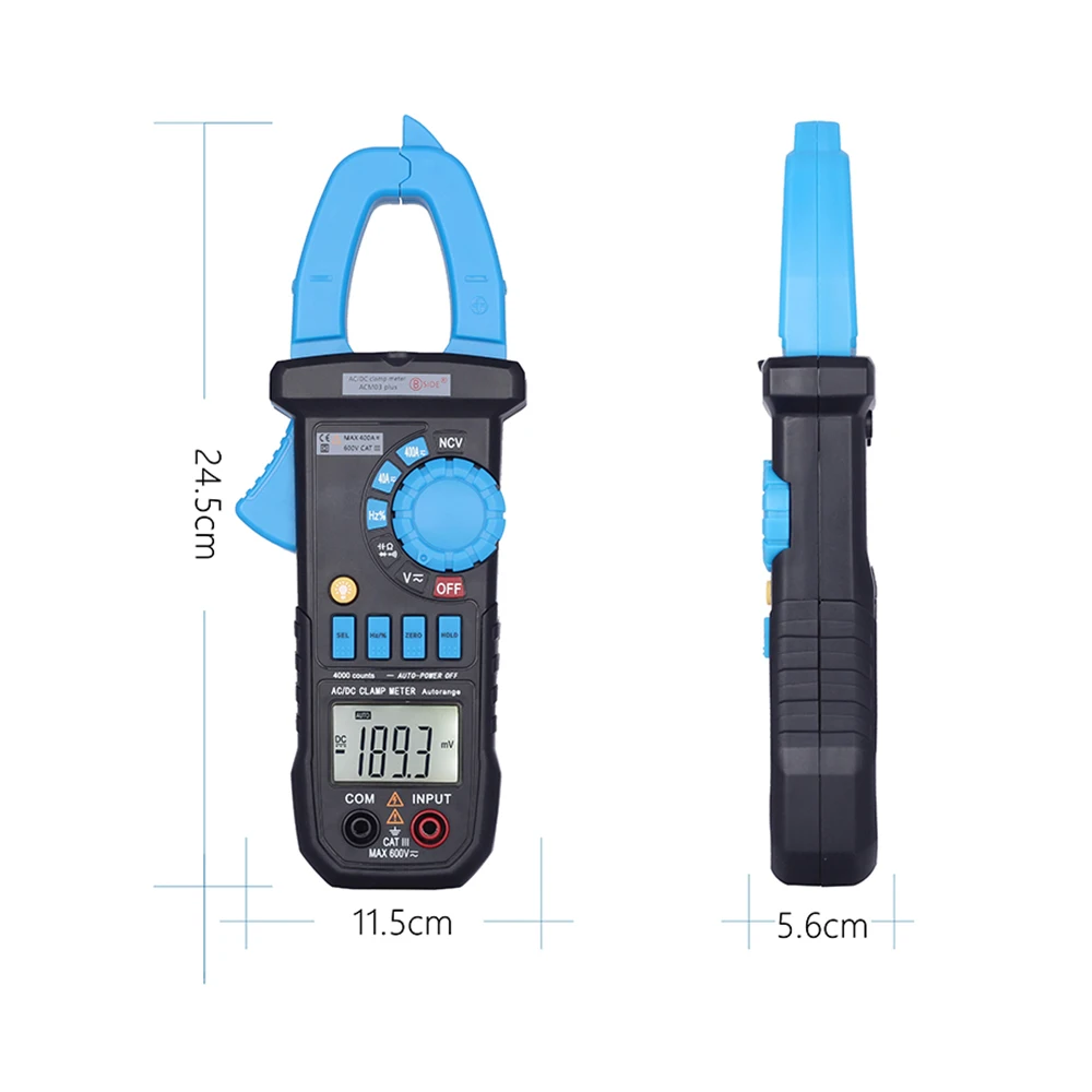 BSIDE ACM03 PLUS цифровой мультиметр 400A AC/DC токометр измеритель емкости частота тестер