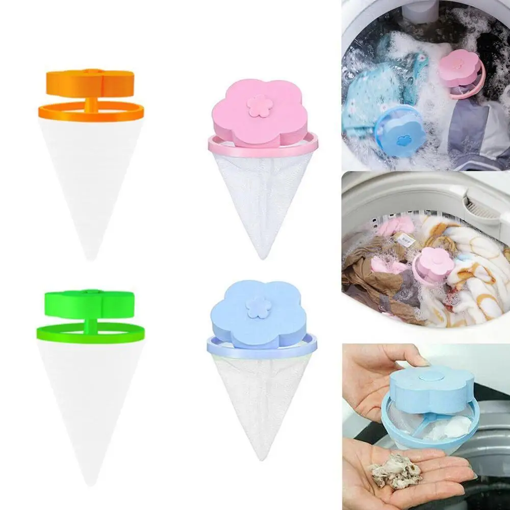 

Washing Machine Flower Shape Filter Bag Hair Remover Decontamination Bag Removal Net Hair Bag Universal Filter Floating W3U2