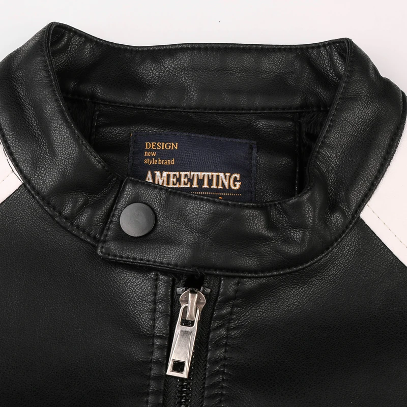 Новые мужские зимние Флисовые Куртки из искусственной кожи мужское теплое