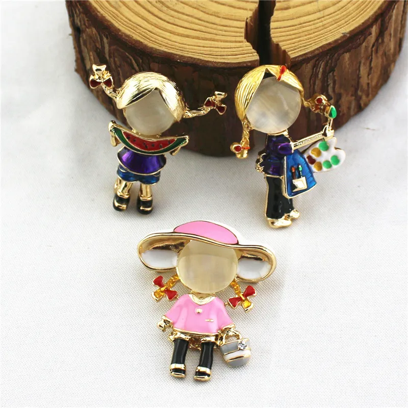 Новая разноцветная брошь в форме капли с опалом инкрустированная 2021 эмалью |