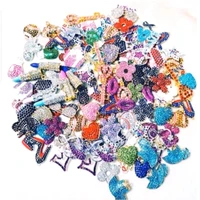 50pcs mixed fashion charms picked at random fit for womens diy jewelry accessories t008