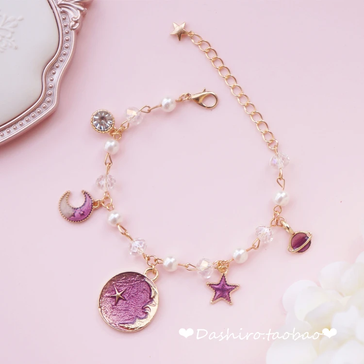 Японская космическая Звездная планета милая девушка сердце Розовая звезда