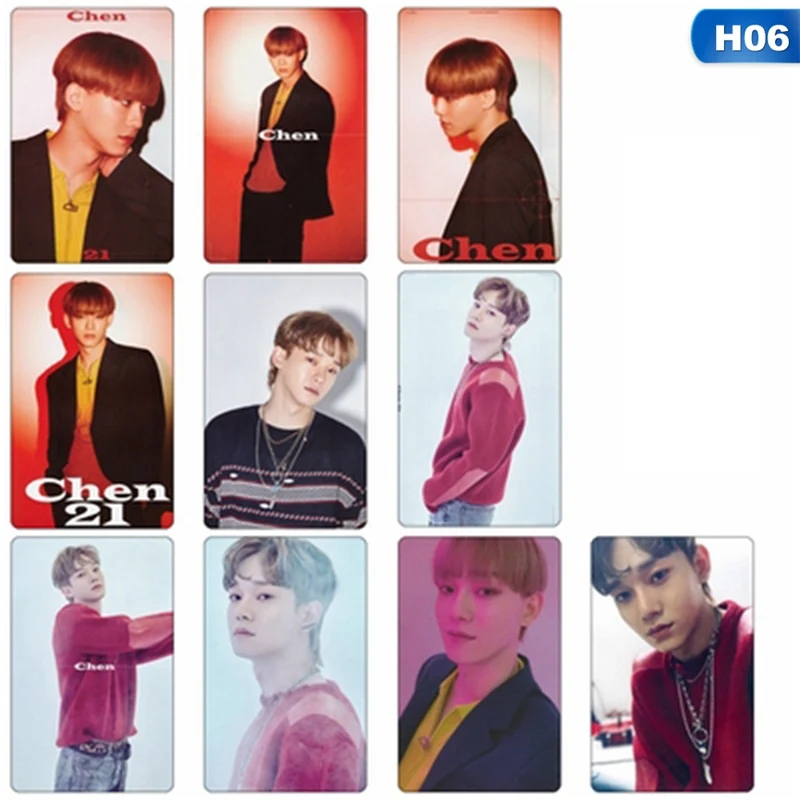 H06 10 шт./компл. альбом KPOP EXO LOVE SHOT самодельная бумага Lomo карта фото плакат в виде карты фотостудии игрушек, для подарка, для фанатов - Цвет: H06