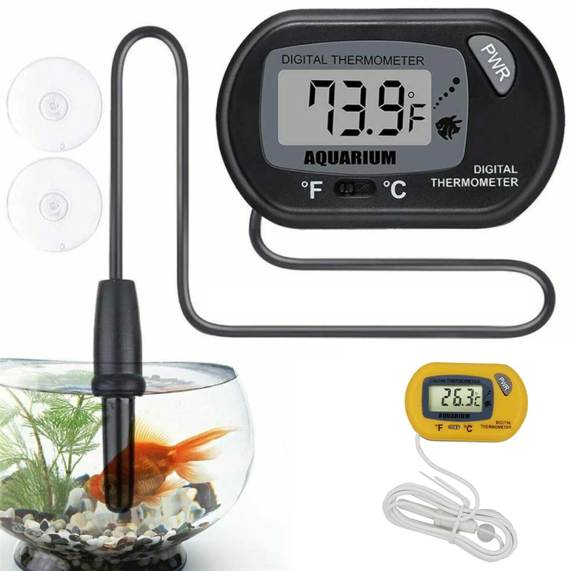 

Цифровой аквариумный термометр с ЖК-дисплеем, измеритель температуры для аквариума, террариума, морские аксессуары для аквариума