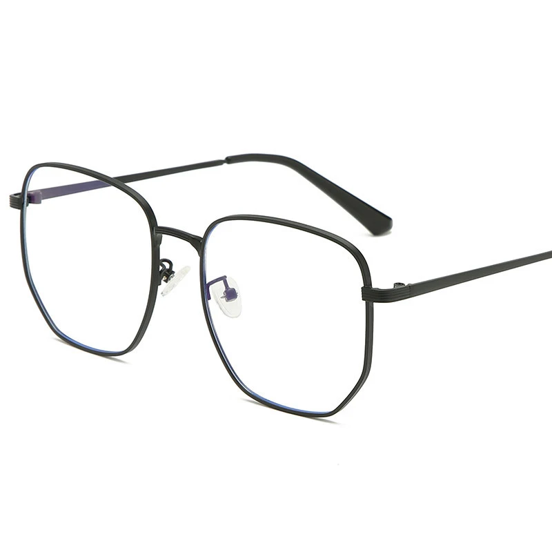 Металлическая многоугольная большая оправа очки трендовая Новинка анти-синее