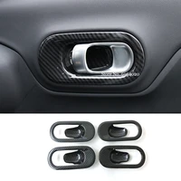 for citroen c5 aircross 2017 2018 2019 abs carbon fiber car inner door bowl protector frame cover trim accessories car styling