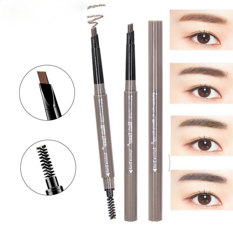 

Брендовый музыкальный цветочный 3D набор для макияжа глаз коричневый матовый карандаш для бровей Женская Косметическая кисть для бровей 4 ц...