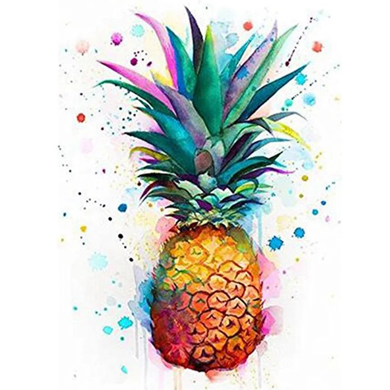 

Pineapple Diamond Painting Full Drill 5D Diy Rhinestone Embroidery Kit 30X40cm