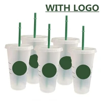 700ml straw cup with logo coffee juice mug reusable cups tumbler plastic drink cups water bottle outdoor portable cups drinkware