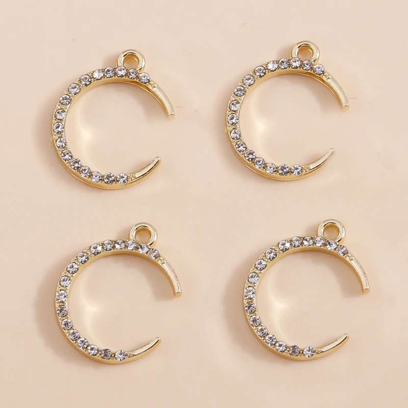 

8pcs Exquisite Crystal Letter Charms Elegant Earrings Charms Pendants of Necklaces Bracelets DIY Jewelry Making Accessories