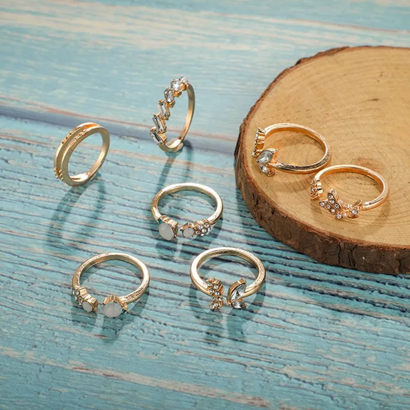 7 шт./компл. для женщин Бабочка Луна Звезды с цветочным рисунком в стиле Бохо