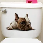 3D яркие настенные наклейки с собаками Туалет дверь холодильник Кухня Ванная комната Декор Настенный декор настенные наклейки с животными художественный постер панно