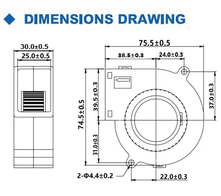 1 шт. Gdstime DC 24 В вольт 75x30 мм двойной шариковый подшипник Бесщеточный вентилятор