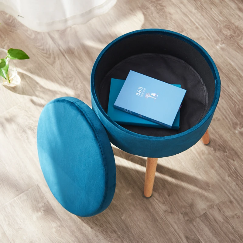 North European Dressing Table Hocker Make-Up Modern Minimalist Bedroom Creative Low Shoe Bank Storage |