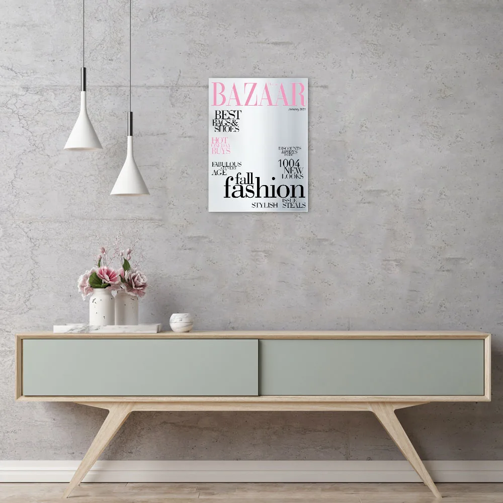 Bazaar Обложка для журналов Передняя страница зеркало Человек года супермодель