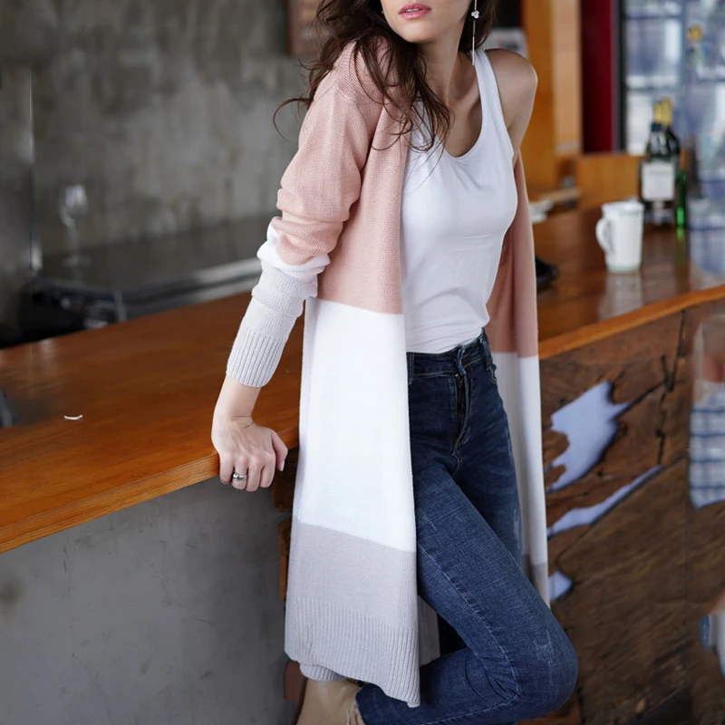 2019 Fashion Cardigans Knitted Sweaters Women Autumn Thin Knit Cardigan Sweater Cotton Long Outwear Coat Female Plus Size XL |