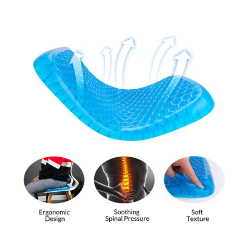 

Ice Egg Cushion Silicone Gel Seat Pad Living Room Cooling Bedroom Honeycomb Design Chair Family Protection Cushion Dropshipping