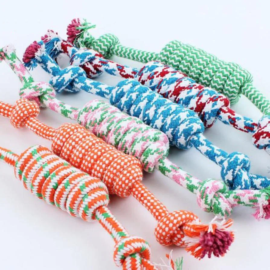 

1 Pcs 27CM Dog Toys Funny Cotton Rope Toys For Small Puppy Dogs Pet Chew Toys Pet Supplies Random Colors