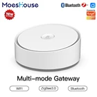 Умный шлюз MoesHouse ZigBee с несколькими режимами, Wi-Fi, Bluetooth, сетчатый хаб, работает с умным приложением Tuya, голосовым управлением через Alexa Google Home