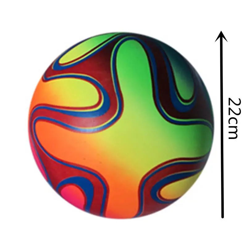 

Rainbow Inflatable Ball Football Rubber Ball Beach Pool Play Early Education Gifts Soft Toys For Children