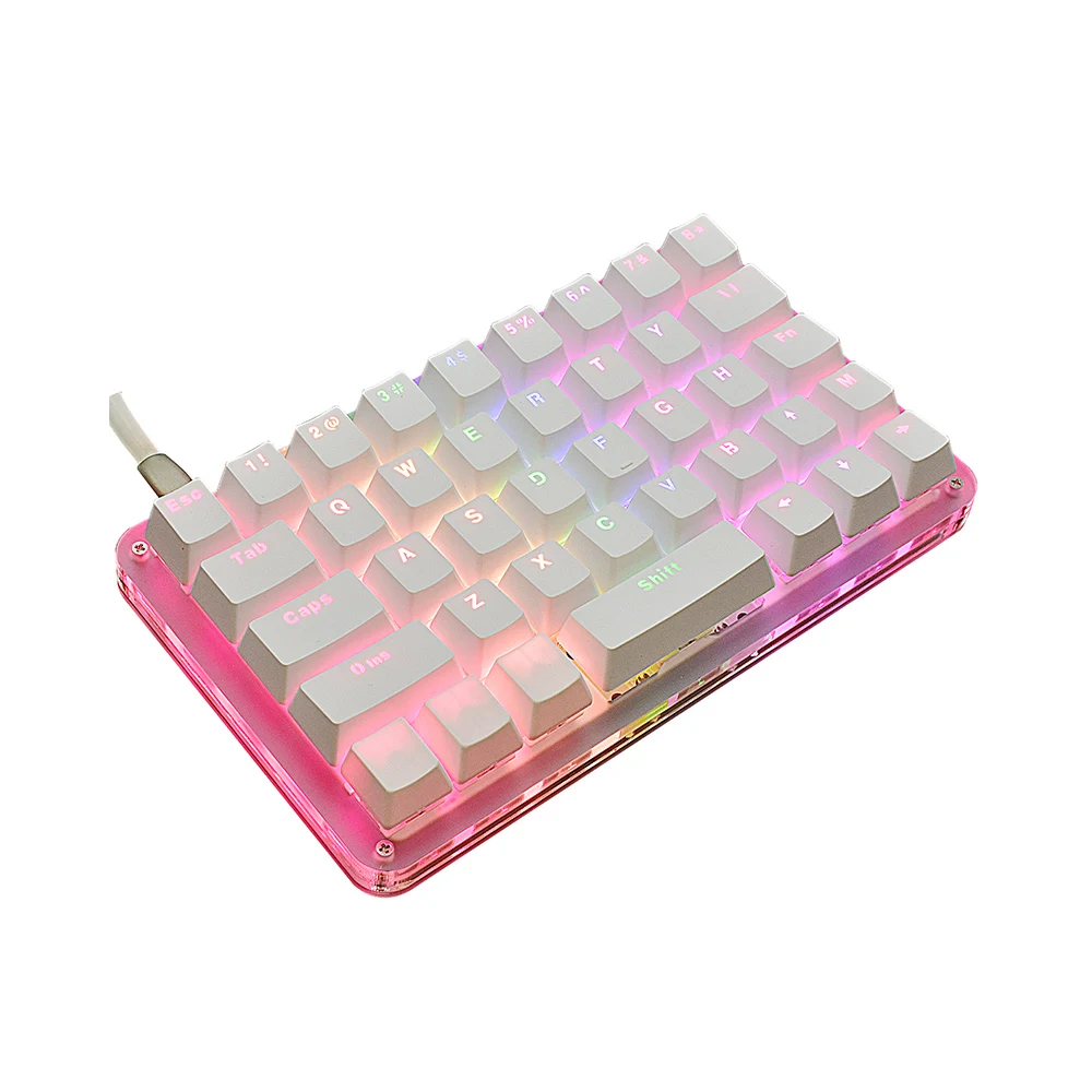 40 клавиш USB настраиваемая макро-программируемая RGB-клавиатура для офиса