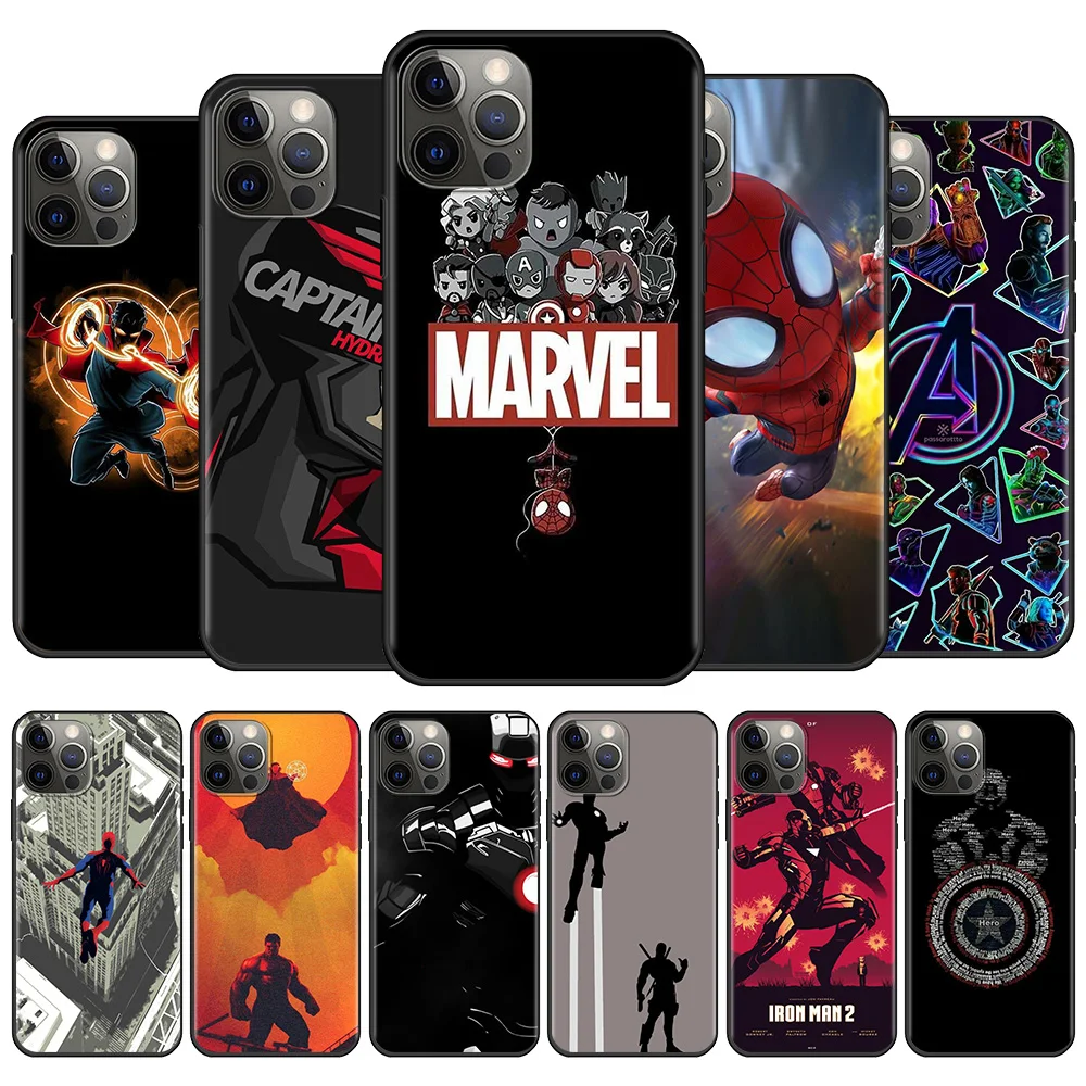 

Case For APPLE iPhone 11 13 12 Pro Max 12 13 Mini for IPHONE X XS XR 8 7 6 6S Plus 5 5S SE Silicone Fundas Aesthetic Marvel
