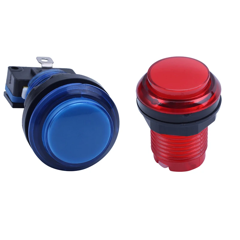 2 комплекта круглый освещенный аркадная видео игра кнопочный переключатель