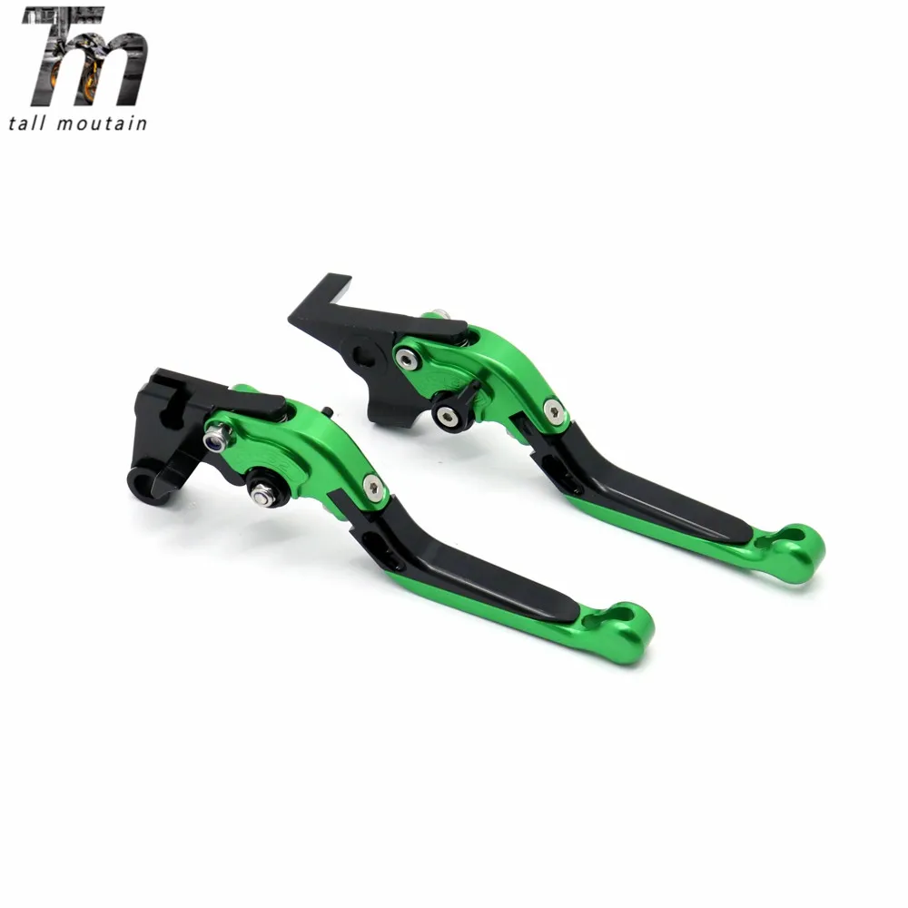 

For KAWASAKI Z800/E Version 2013 2014 2015 2016Green Motorcycle CNC Adjustable Folding Extendable Brake Clutch Lever