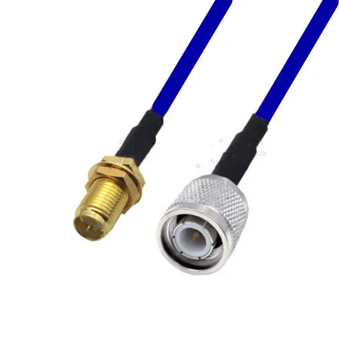 

RP-SMA Female to TNC Male Connector RG405 RG-405 Semi Flexible Coaxial Cable .086" 50ohm Blue