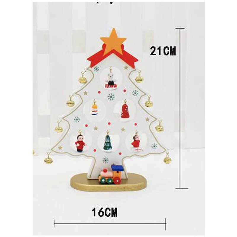 Рождественские Поделки орнамент деревянный Рождественское дерево подвесное