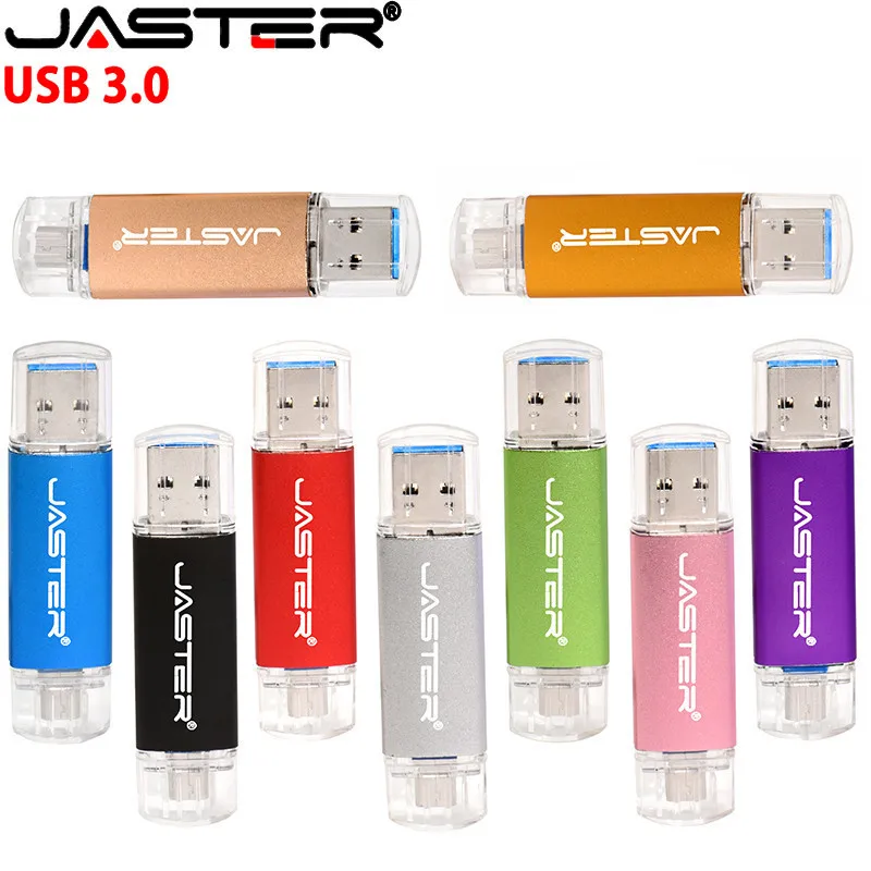 JASTER USB 3,0 высокоскоростной OTG флеш-накопитель Micro Usb флешка USB флеш-накопитель 4G 16GB 32GB 64GB внешний накопитель Флешка карта памяти