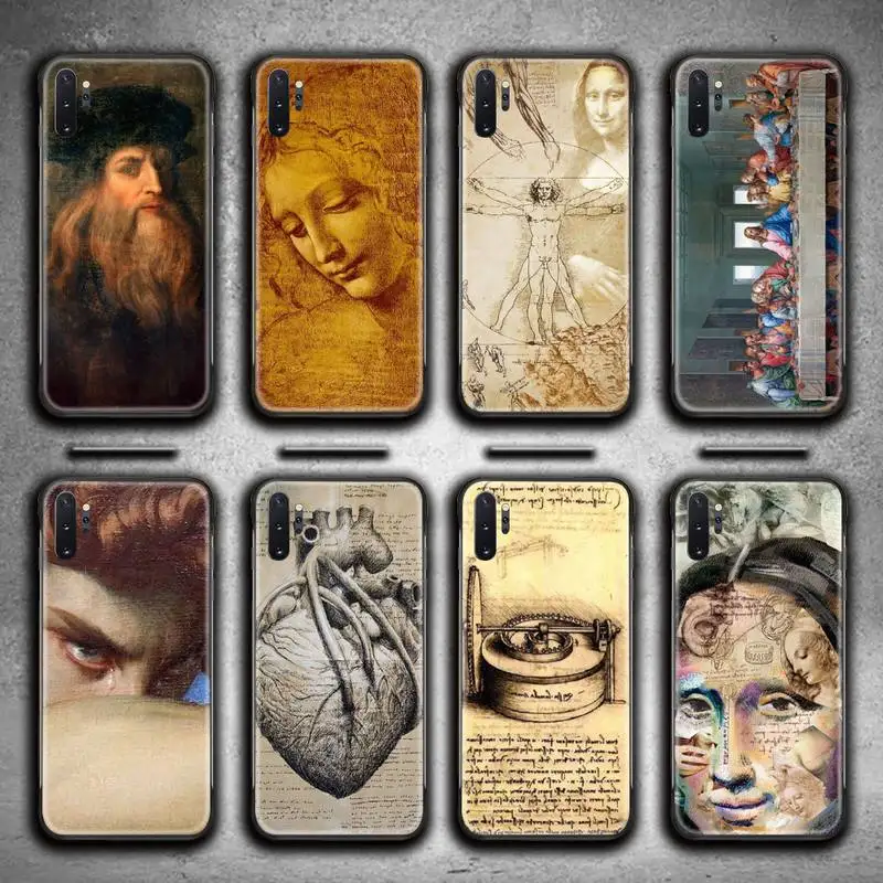 Итальянский чехол для телефона Leonardo Da Vinci Art Samsung Galaxy Note20 ultra 7 8 9 10 Plus lite M51 M21 M31S J8 2018
