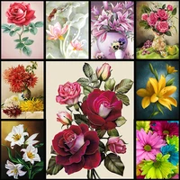 5d diy diamond painting flower arrangement flower vase picture cross stitch squareround full drill embroidery mosaic home decor