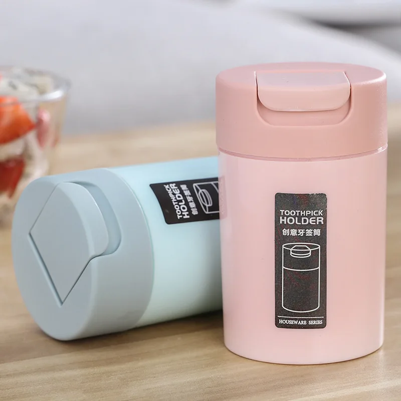 

2021 High-grade PP Storage Box Creative Cotton Swab Box Toothpick Holder Bathroom Cosmetic Organizer Desktop Decoration