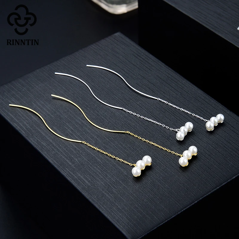 Серьги-капельки из стерлингового серебра 925 пробы с жемчугом в виде раковины