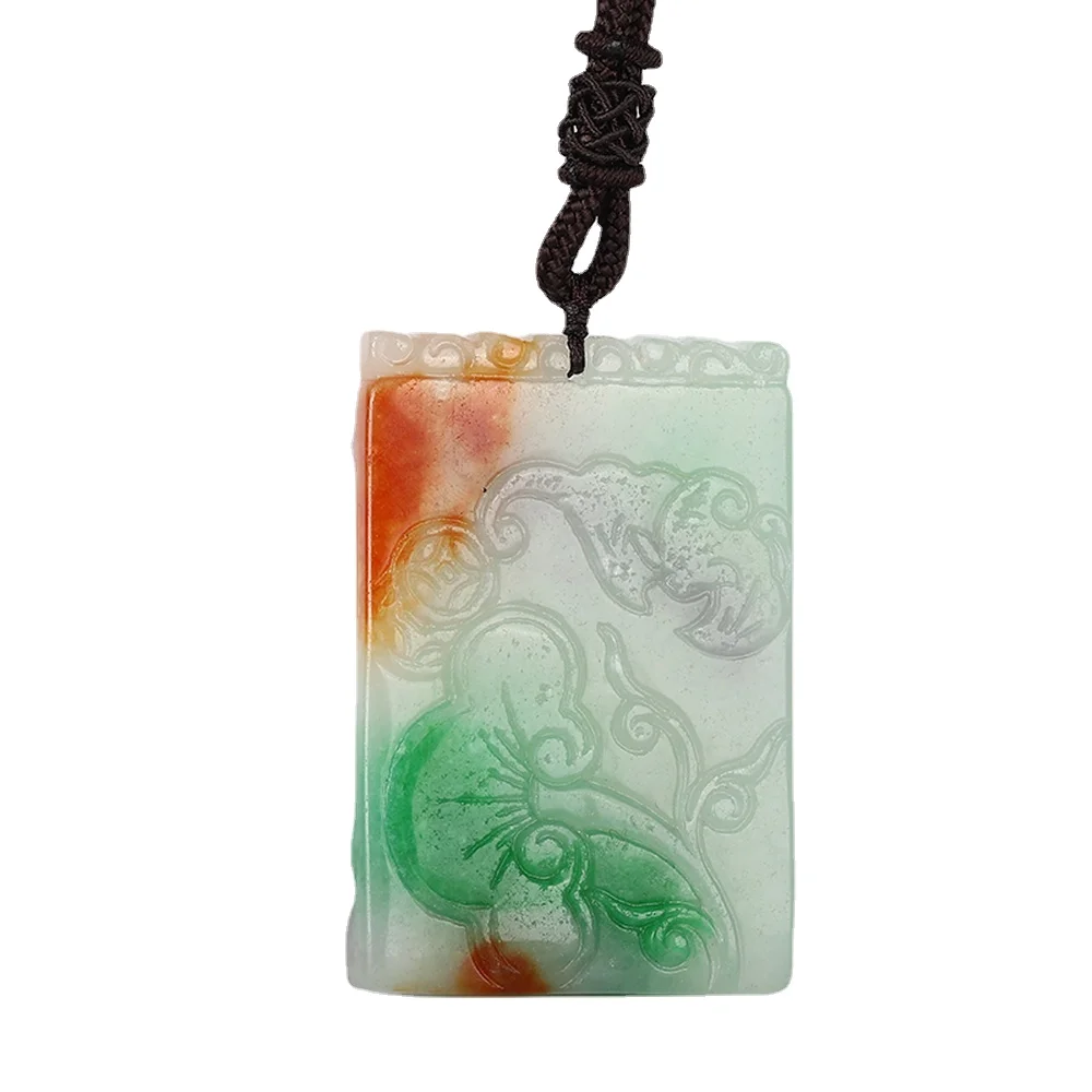 3 Colors Natural Green Jade Sheep Lucky Pendant Gem Necklace for Women Jewelry | Necklaces