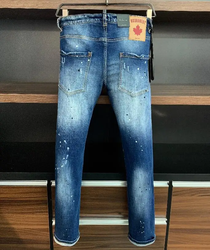 2021 Hot Authentic Classic Dsquared2 Men Jeans Pencil Pants Party Casual Pants Streetwear 2021 Denim Male Clothing 9716
