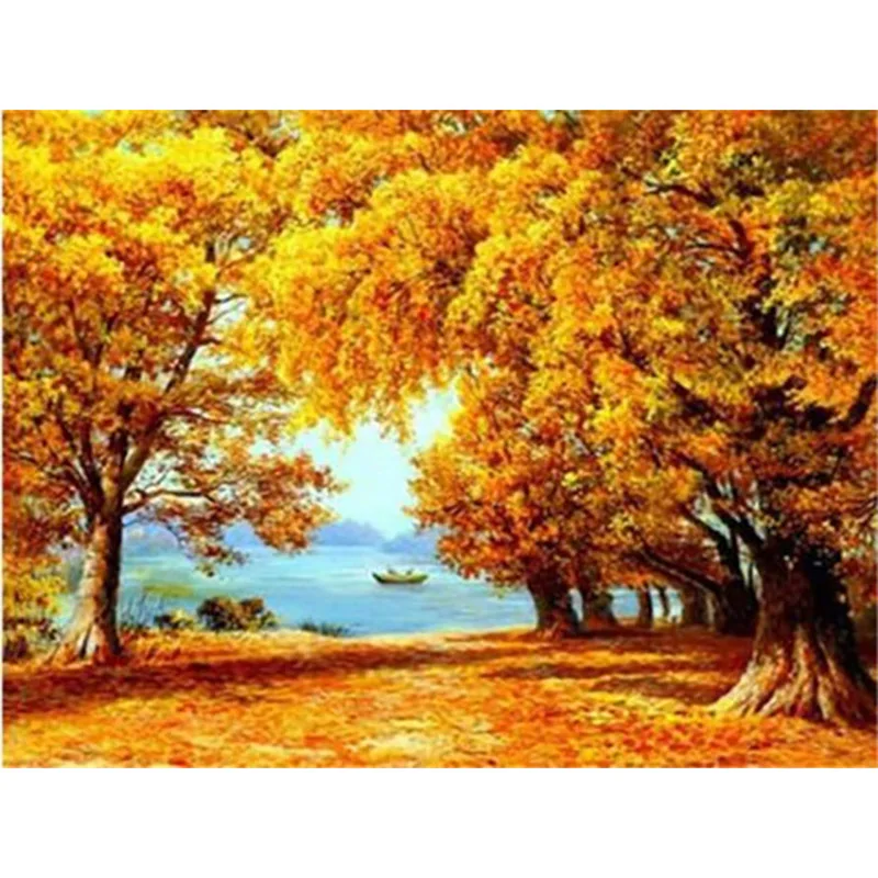 

5D DIY Diamond Embroidery Forest Full Square/Round Drill Mosaic Diamond Painting Landscape Cross Stitch Autumn Home Decoration