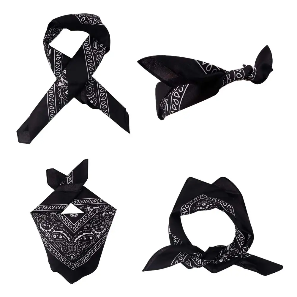 

JOJO BOWS 55*55cm 1pc Square Linen Fabric Printed Multi-usages Scarf Fashionable Fabric DIY Bandanas Headband Clothes Decoration