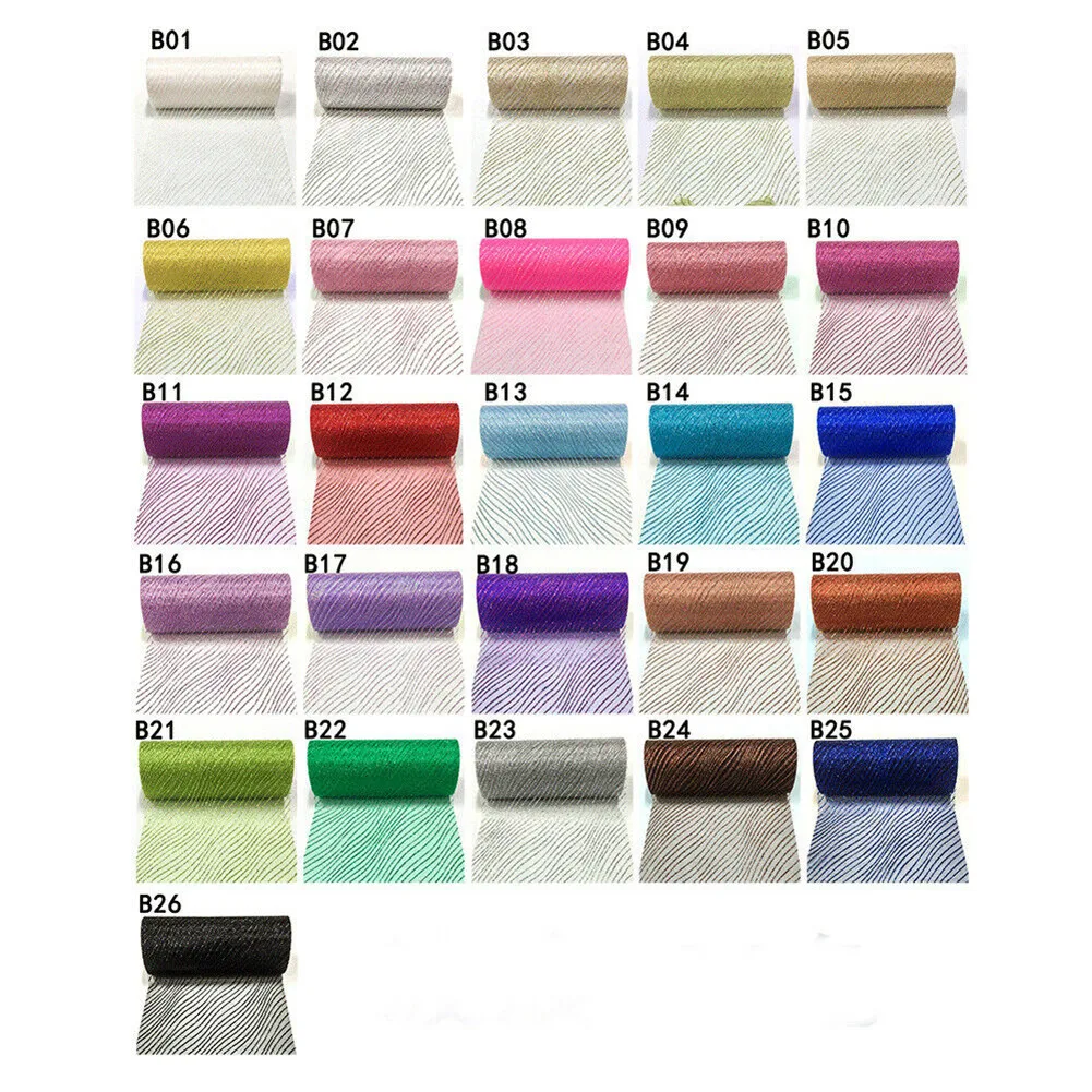 

26 Color Deco Mesh Roll Floral Craft Wreath DIY Ribbon For Wedding Party 15cm * 10 Yds Decorating Accessory
