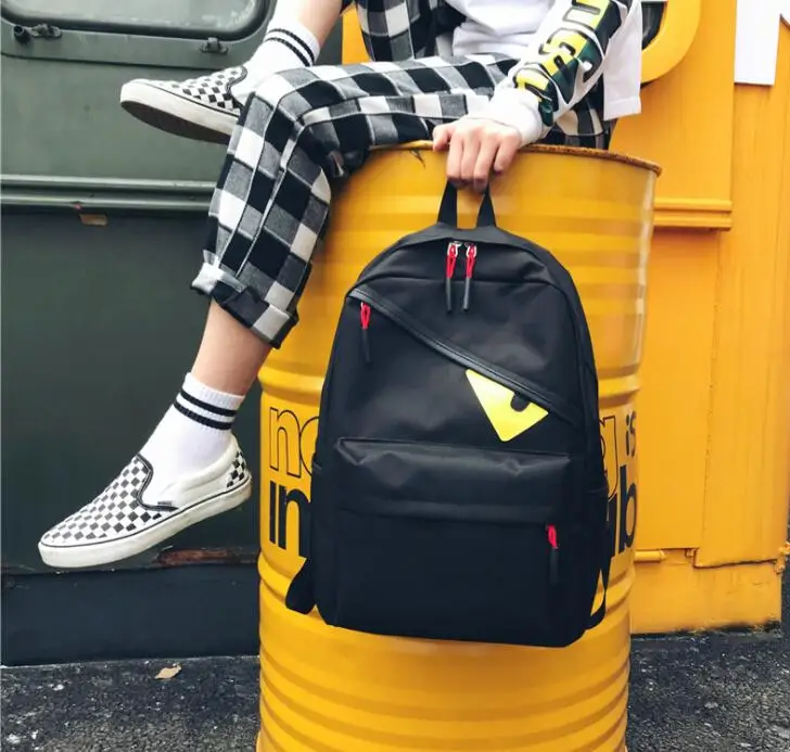 Рюкзак с изображением монстра для мужчин и женщин Студенческая сумка удобный