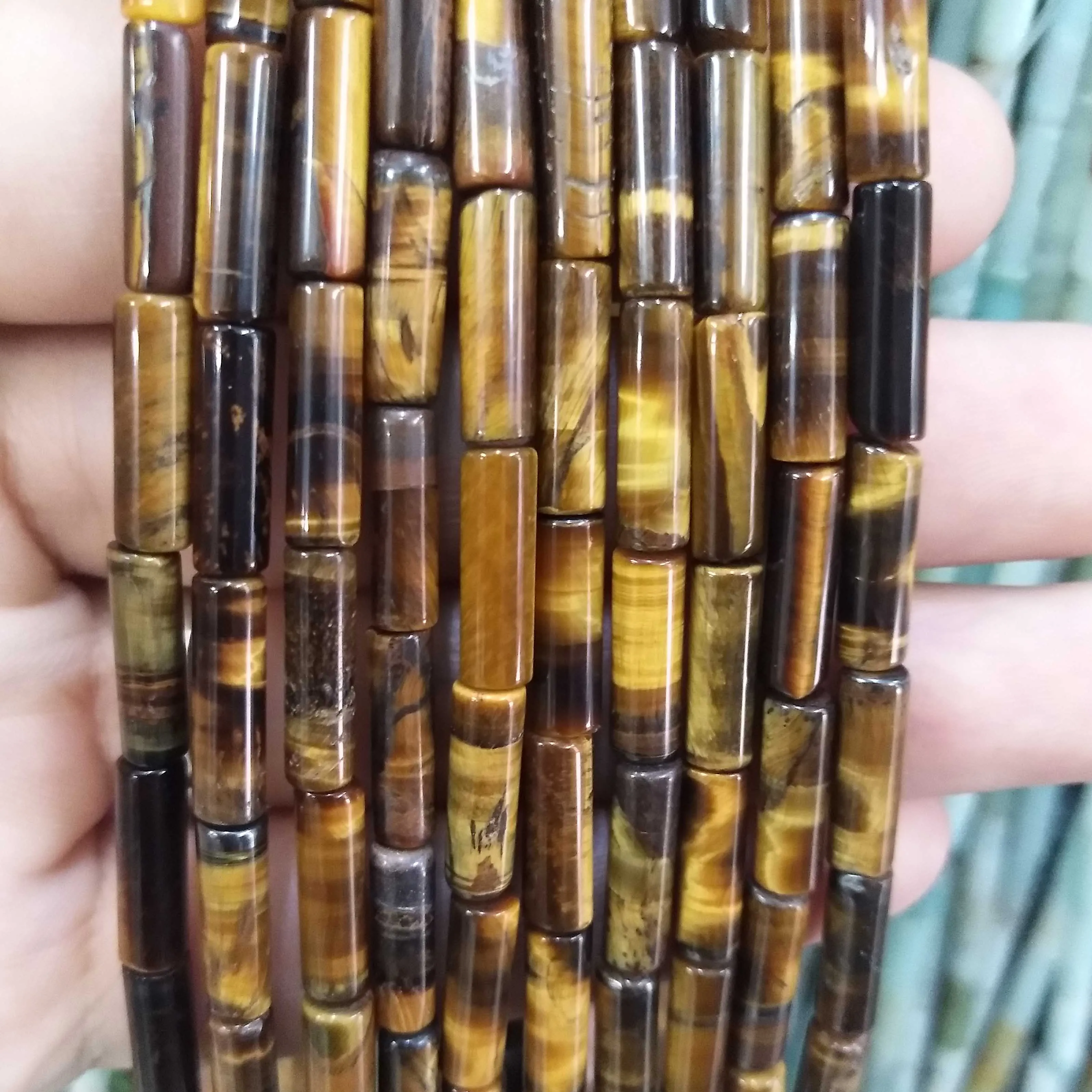 Цилиндрический бирюзовый агат из натурального камня бусины лазурита яшперы для