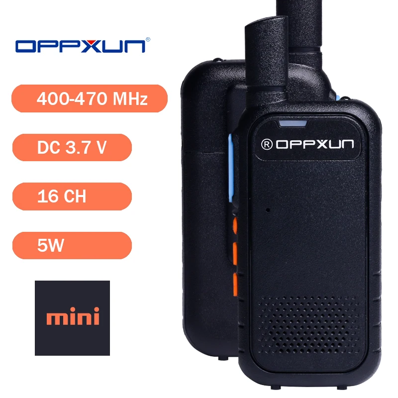 

OPPXUN MINI M1 Light Portable Two-way CB Walkie-talkie 400-470MHz 5W FM Transceiver Ham Radio Communicator Intercom License Free