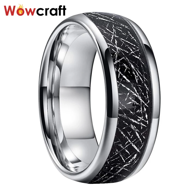 Кольцо из карбида вольфрама 8 мм для мужчин женщин обручальное кольцо с