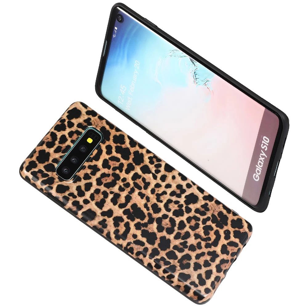 LAPOPNUT телефонные чехлы для samsung Galaxy S10 S9 S8 Plus Леопардовый принт тонкий противоударный гибкий матовый Силиконовый чехол