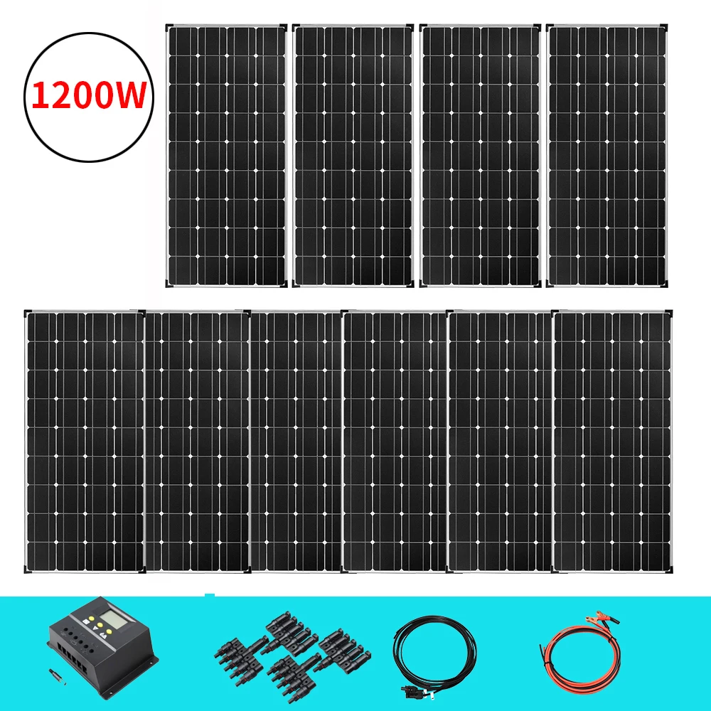 Комплект солнечной панели 1000 Вт зарядное устройство для батареи 1200