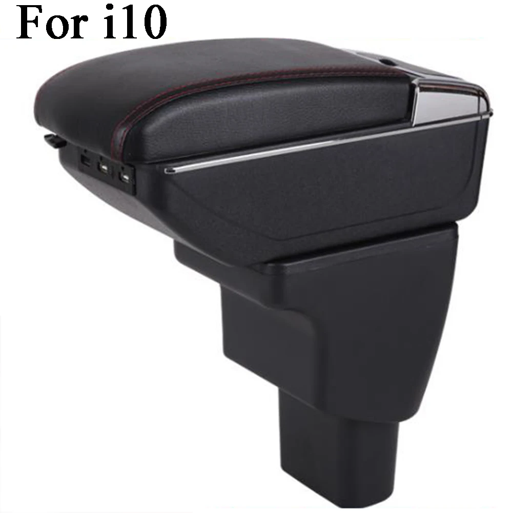 Подлокотник для Hyundai i10 Accent Solaris 2011 2016 2017 ELANTRA из искусственной кожи Storage 7 USB