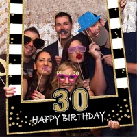 1 16 18 21 30 35 40 50 60 birthday photo booth frame kids adult birthday party decoration paper happy birthday photo props frame
