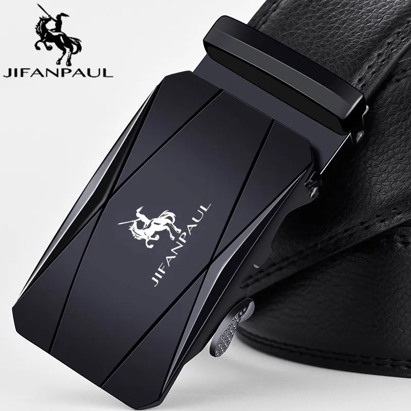 JIFANPAUL Genuine pure men's belt Brand Belt Men for Men,Strap Metal Automatic Buckle Top Quality Genuine Luxury Leather Belts